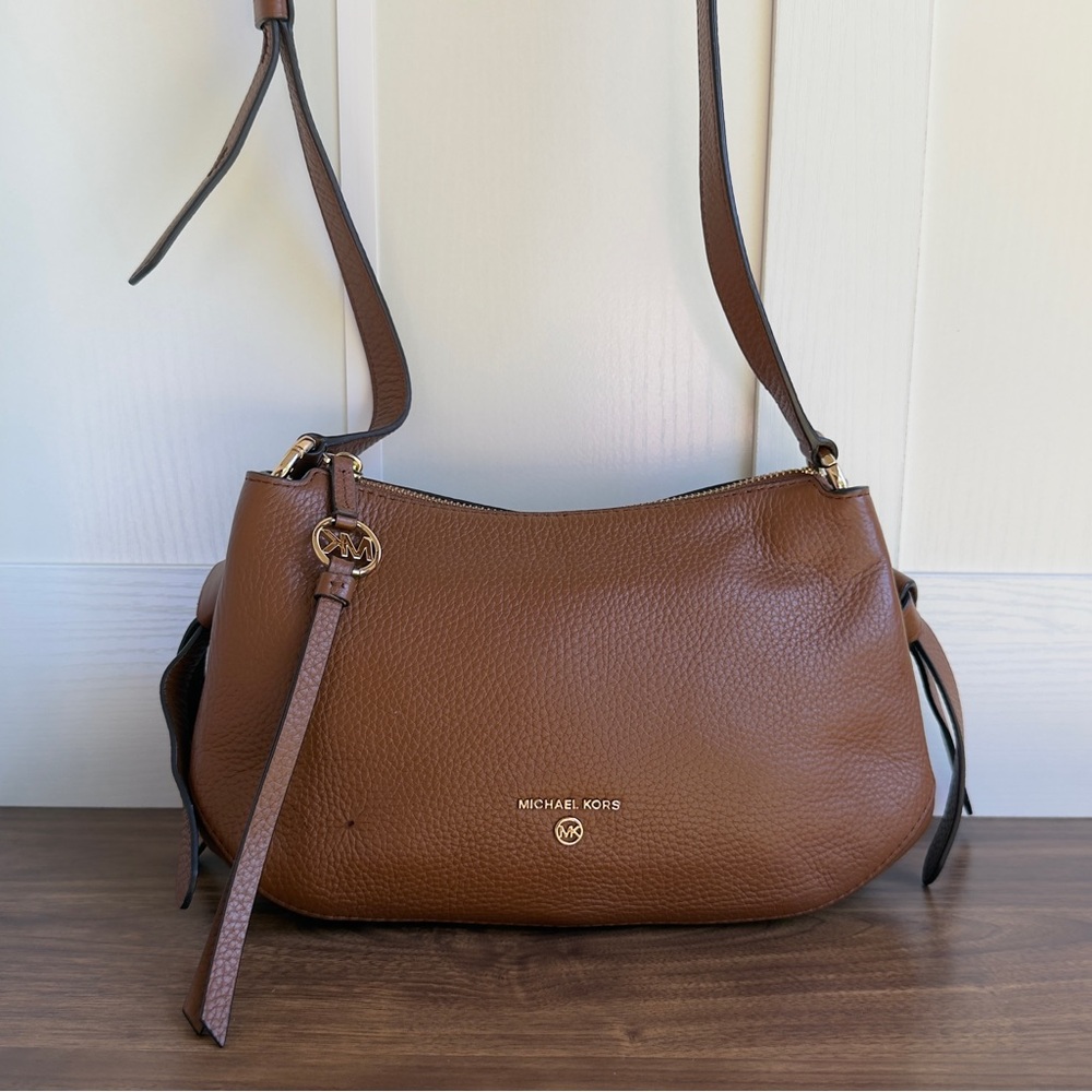 Michael Kors Chestnut Brown Pebbled Leather Shoulder Bag